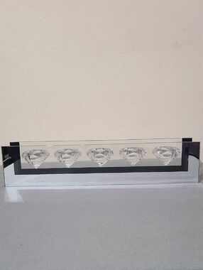Z Gallerie Trove Diamond Cut Mirror Framed Tealight Candle Holder Accent Display